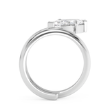Marquise Solitaire Spiral Shank Lab Grown Diamond Engagement Ring
