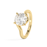 Round Swirl Solitaire Lab Grown Diamond Engagement Ring