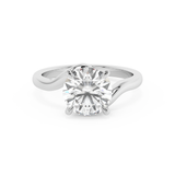 Round Swirl Solitaire Lab Grown Diamond Engagement Ring