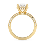 Emerald Solitaire Lab Grown Diamond Engagement Ring
