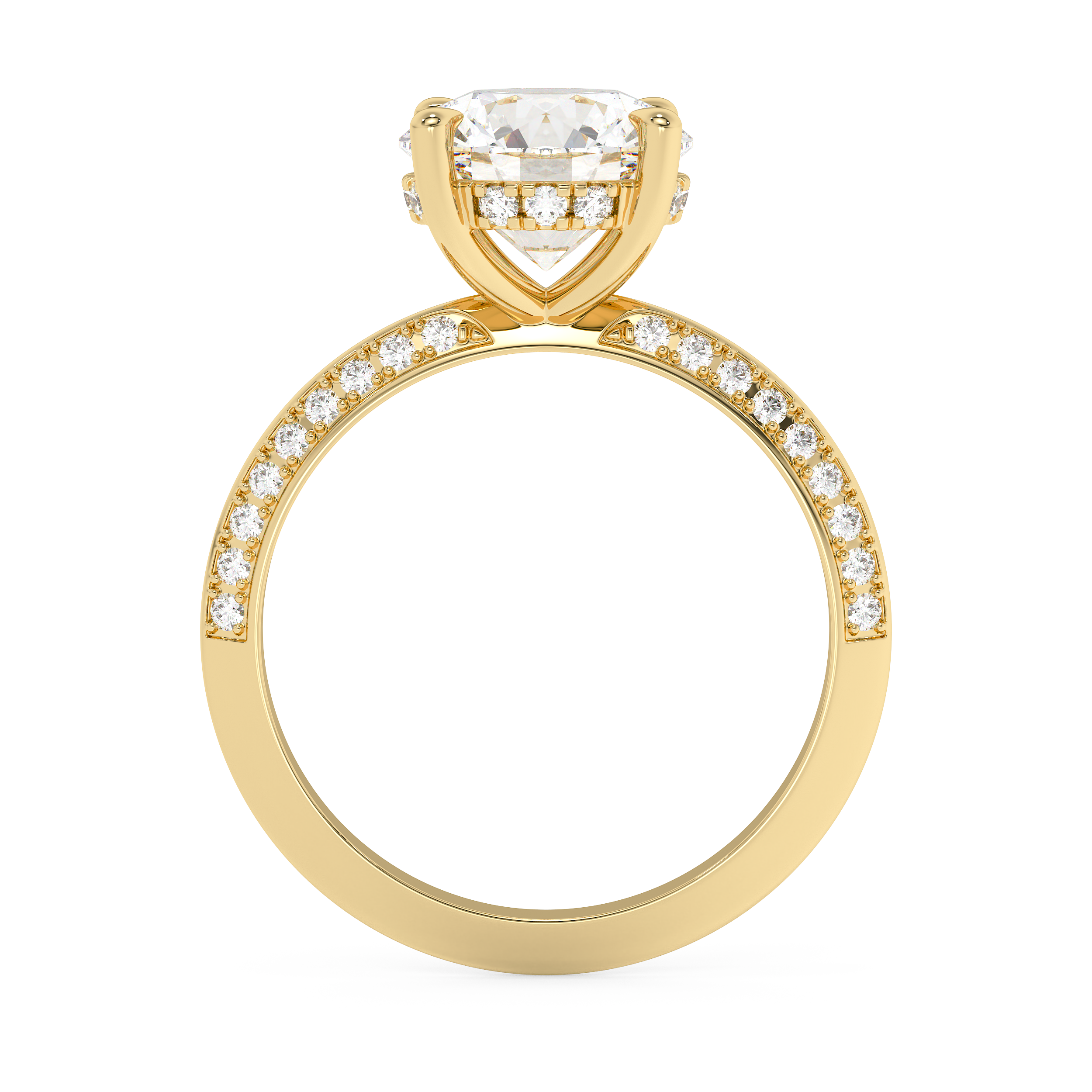 Emerald Solitaire Lab Grown Diamond Engagement Ring