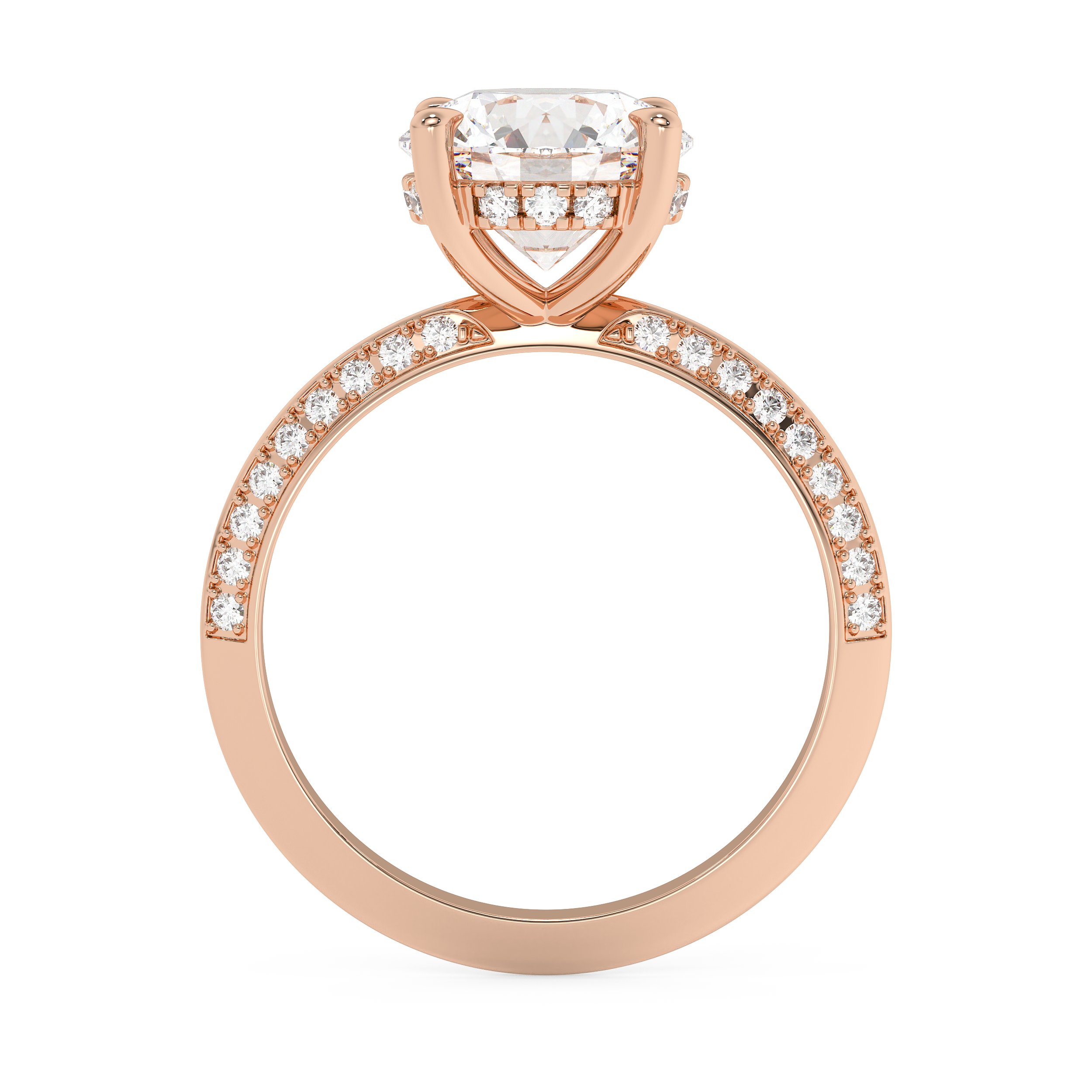 Emerald Solitaire Lab Grown Diamond Engagement Ring
