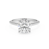 Emerald Solitaire Lab Grown Diamond Engagement Ring
