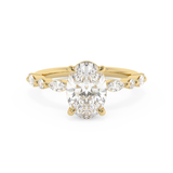 Oval Pave Lab Grown Diamond Engagement Ring