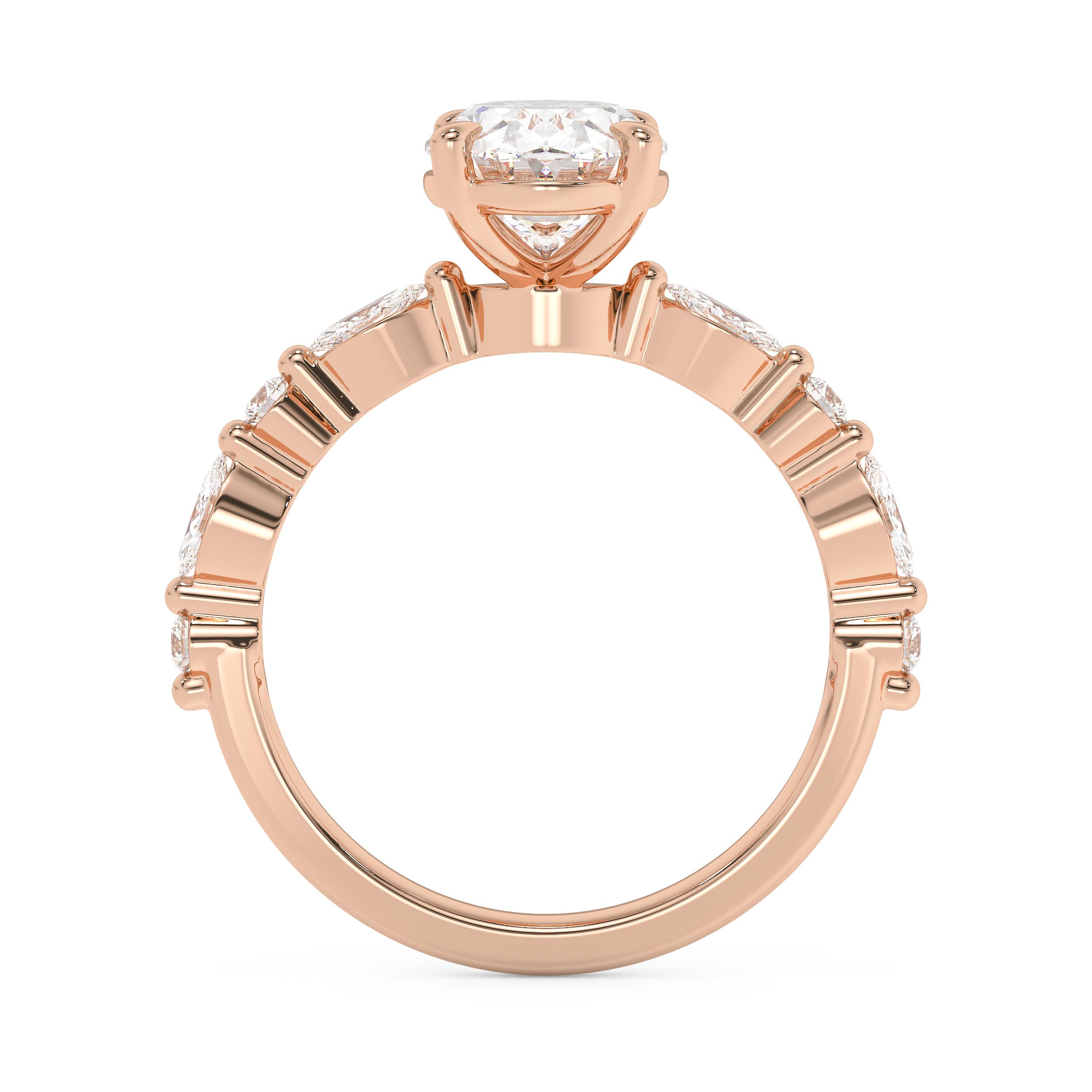Oval Pave Lab Grown Diamond Engagement Ring