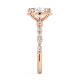 Oval Pave Lab Grown Diamond Engagement Ring