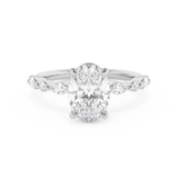 Oval Pave Lab Grown Diamond Engagement Ring