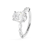 Oval Pave Lab Grown Diamond Engagement Ring
