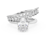 Oval Pave Double Shank Lab Grown Diamond Engagement Ring