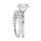 Oval Pave Double Shank Lab Grown Diamond Engagement Ring