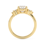 Oval Cluster Lab Grown Diamond Engagement Ring