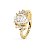 Oval Cluster Lab Grown Diamond Engagement Ring