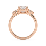 Oval Cluster Lab Grown Diamond Engagement Ring
