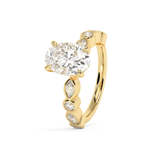 Oval Pave Lab Grown Diamond Engagement Ring