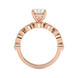 Oval Pave Lab Grown Diamond Engagement Ring