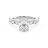 Oval Pave Lab Grown Diamond Engagement Ring