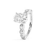 Oval Pave Lab Grown Diamond Engagement Ring
