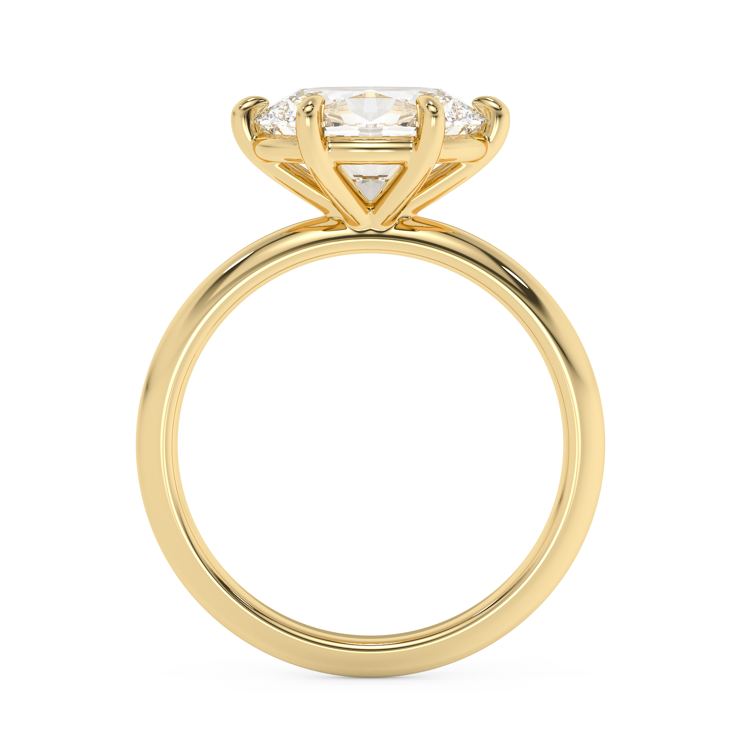 East West Oval Solitaire Lab Grown Diamond Engagement Ring