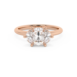 East West Oval Solitaire Lab Grown Diamond Engagement Ring