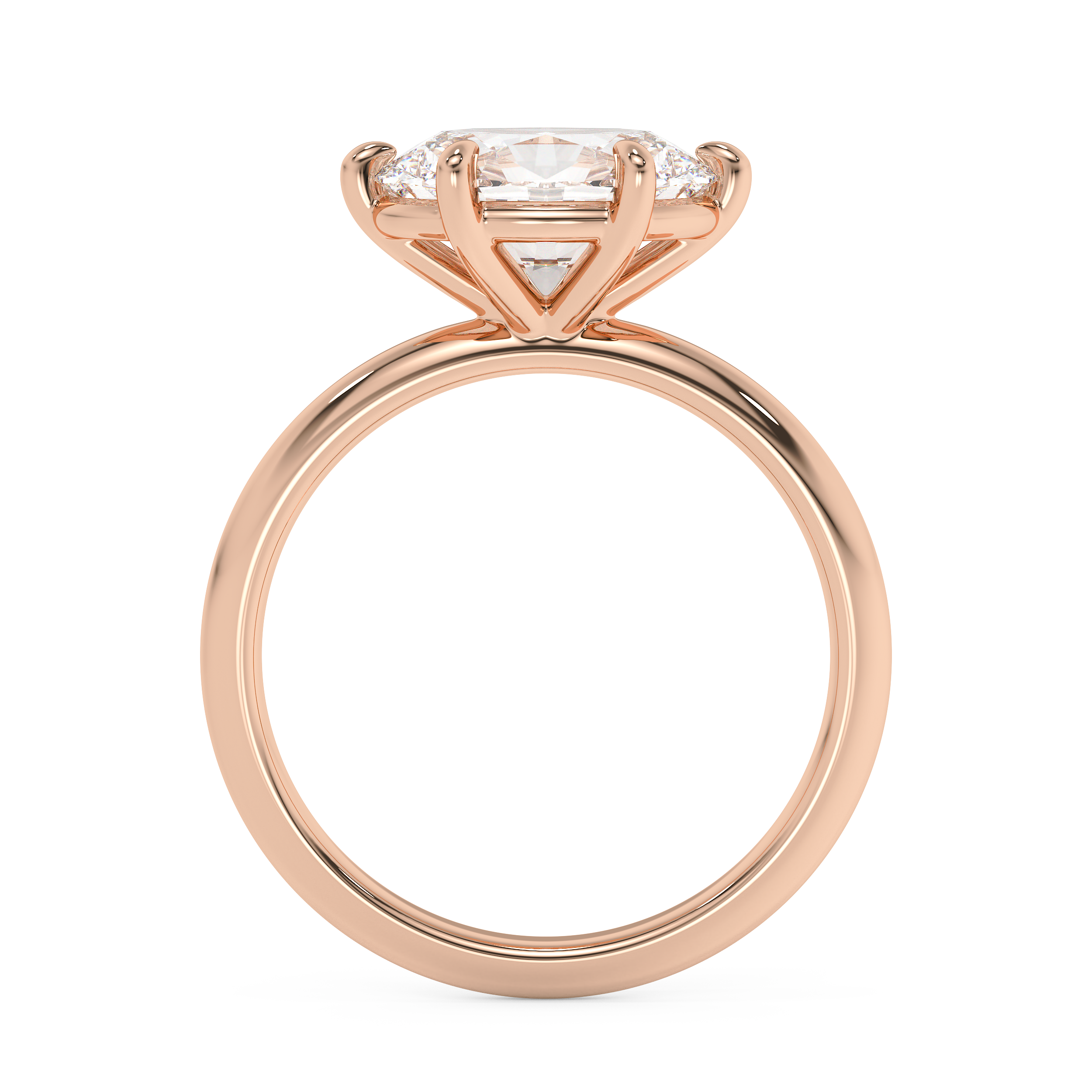 East West Oval Solitaire Lab Grown Diamond Engagement Ring