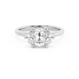 East West Oval Solitaire Lab Grown Diamond Engagement Ring