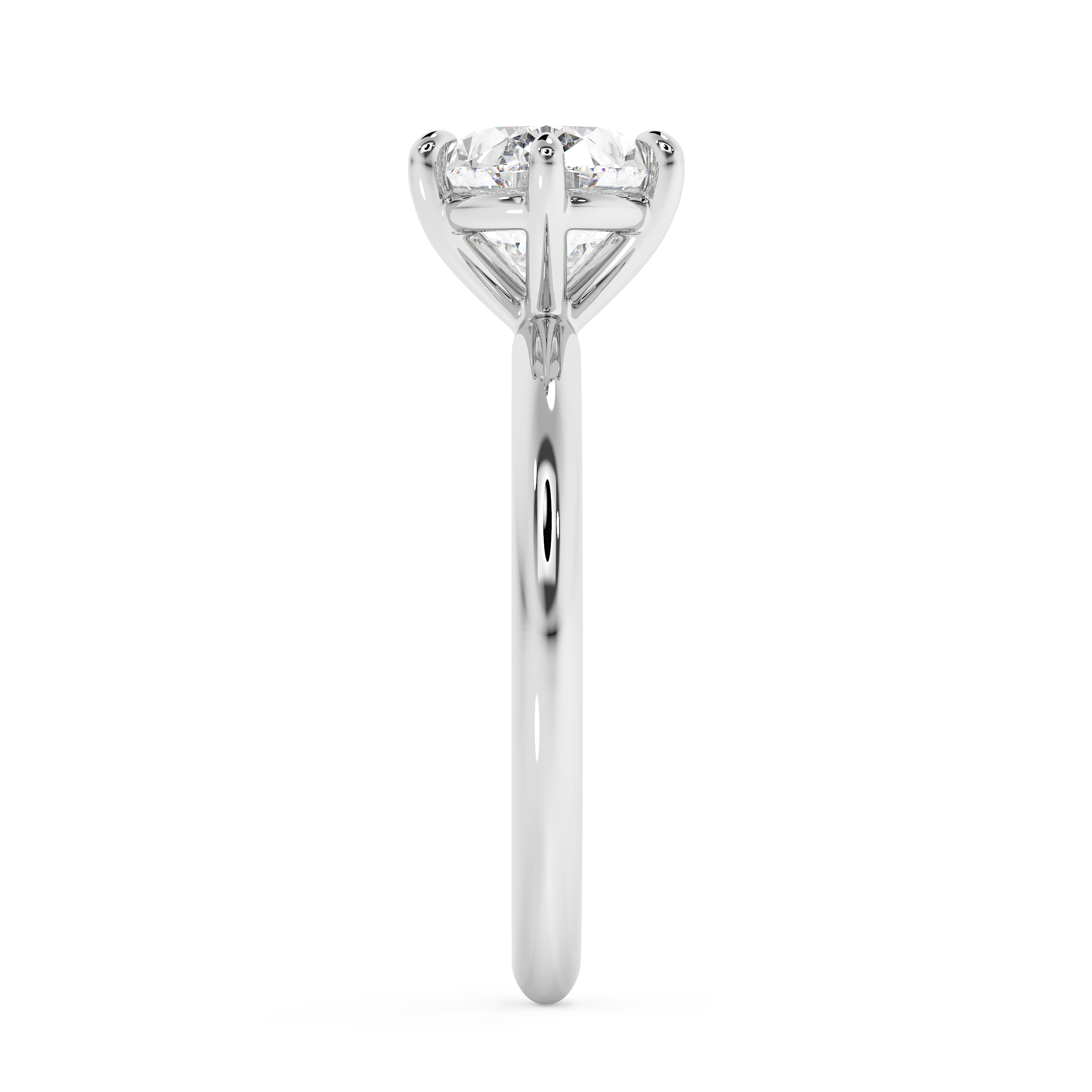 East West Oval Solitaire Lab Grown Diamond Engagement Ring