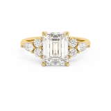 Emerald Cluster Lab Grown Diamond Engagement Ring