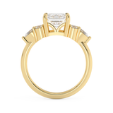 Emerald Cluster Lab Grown Diamond Engagement Ring