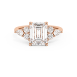 Emerald Cluster Lab Grown Diamond Engagement Ring