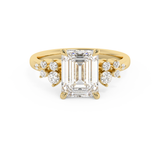 Emerald Cluster Lab Grown Diamond Engagement Ring