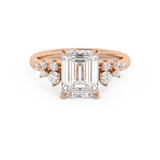 Emerald Cluster Lab Grown Diamond Engagement Ring