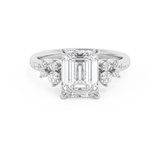 Emerald Cluster Lab Grown Diamond Engagement Ring