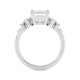 Emerald Cluster Lab Grown Diamond Engagement Ring