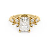 Radiant Cluster Lab Grown Diamond Engagement Ring