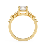 Radiant Cluster Lab Grown Diamond Engagement Ring