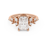 Radiant Cluster Lab Grown Diamond Engagement Ring
