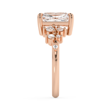 Radiant Cluster Lab Grown Diamond Engagement Ring