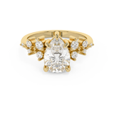 Pear Cluster Lab Grown Diamond Engagement Ring