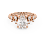 Pear Cluster Lab Grown Diamond Engagement Ring
