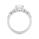 Pear Cluster Lab Grown Diamond Engagement Ring