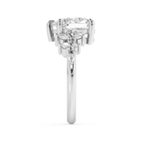 Pear Cluster Lab Grown Diamond Engagement Ring