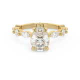 Pear Pave Lab Grown Diamond Engagement Ring