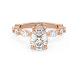 Pear Pave Lab Grown Diamond Engagement Ring