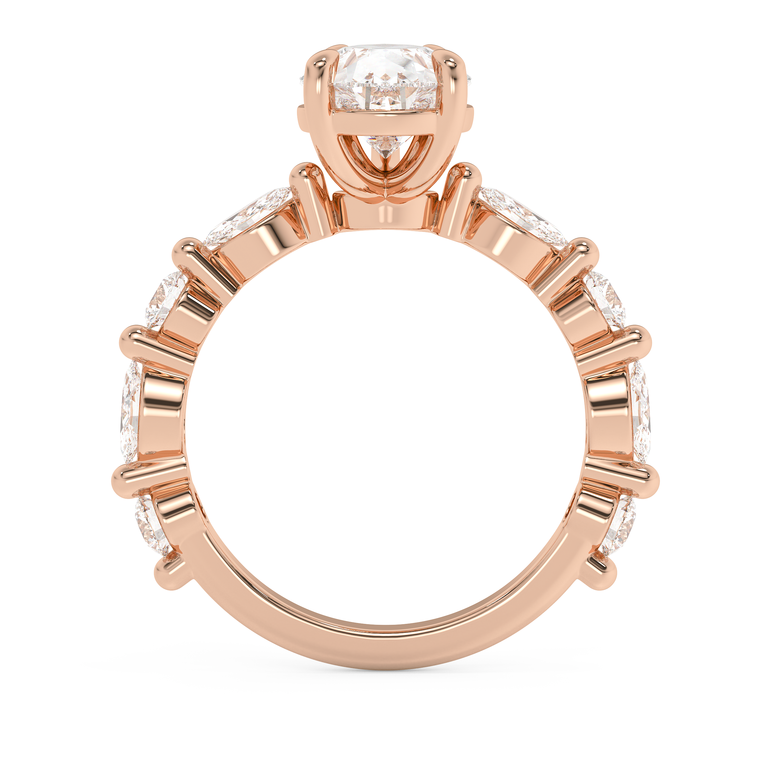 Pear Pave Lab Grown Diamond Engagement Ring