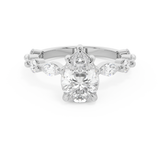 Pear Pave Lab Grown Diamond Engagement Ring