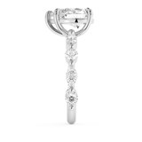 Pear Pave Lab Grown Diamond Engagement Ring
