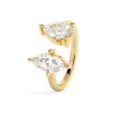 2 TCW Pear & Marquise Toi Et Moi Lab Grown Diamond Engagement Ring