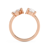 2 TCW Pear & Marquise Toi Et Moi Lab Grown Diamond Engagement Ring