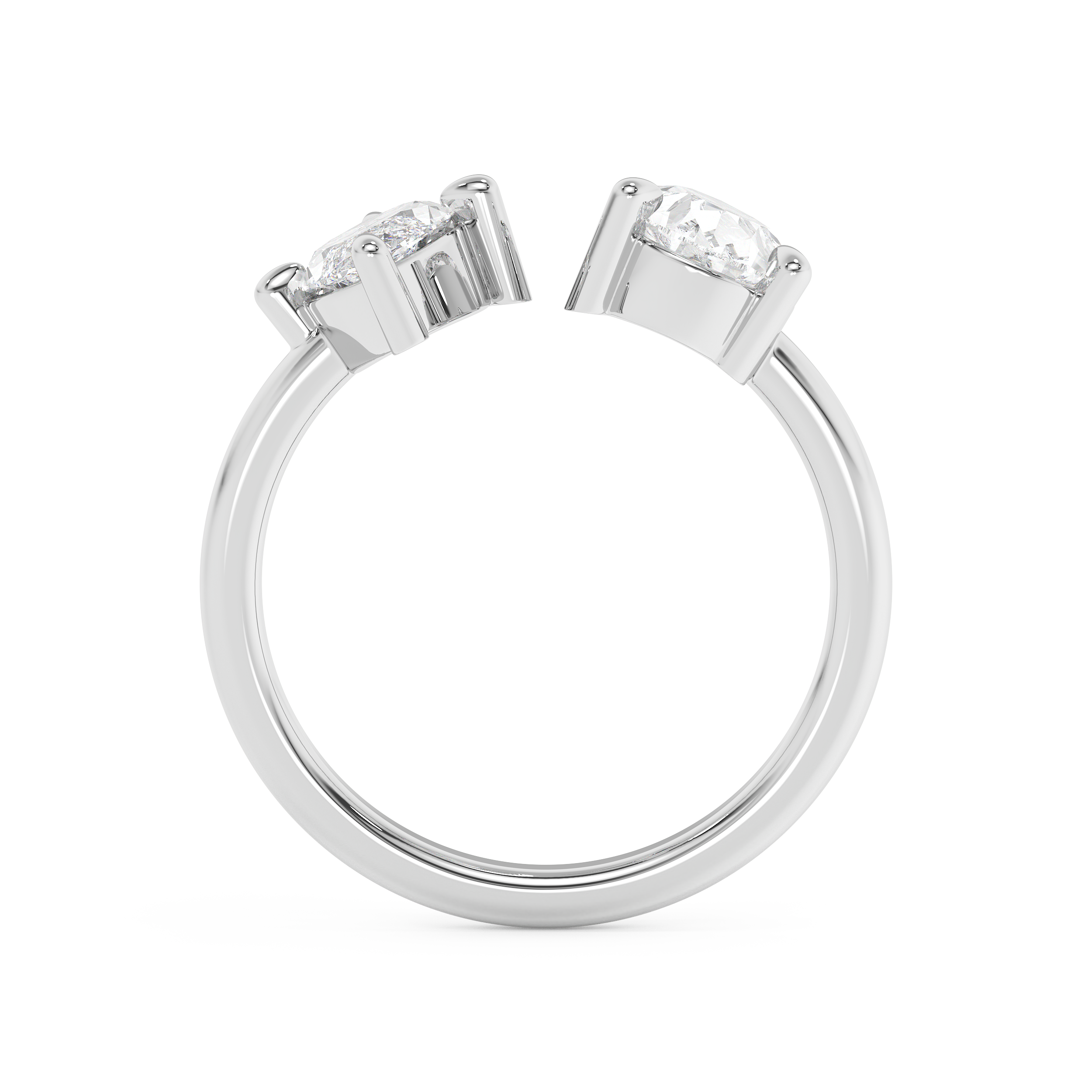 2 TCW Pear & Marquise Toi Et Moi Lab Grown Diamond Engagement Ring