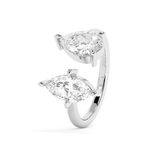 2 TCW Pear & Marquise Toi Et Moi Lab Grown Diamond Engagement Ring